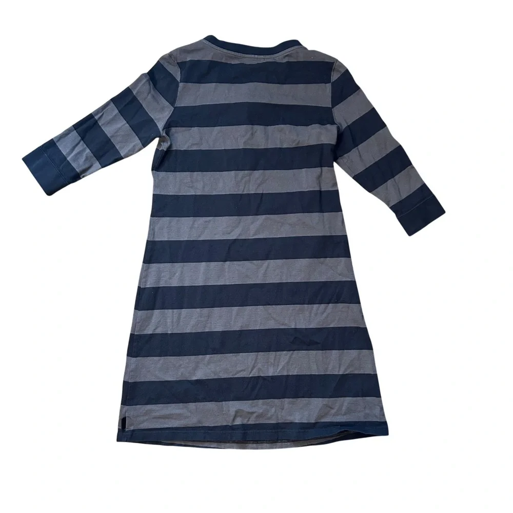 Patagonia Womens Medium 3/4-Sleeved‎ Sender Rugby Henley Stripe Dress Gray Black